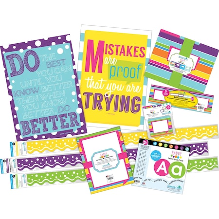 Barker Creek You Are Trying Dcor Set, Happy Collection, 463 Pieces/Set 3733